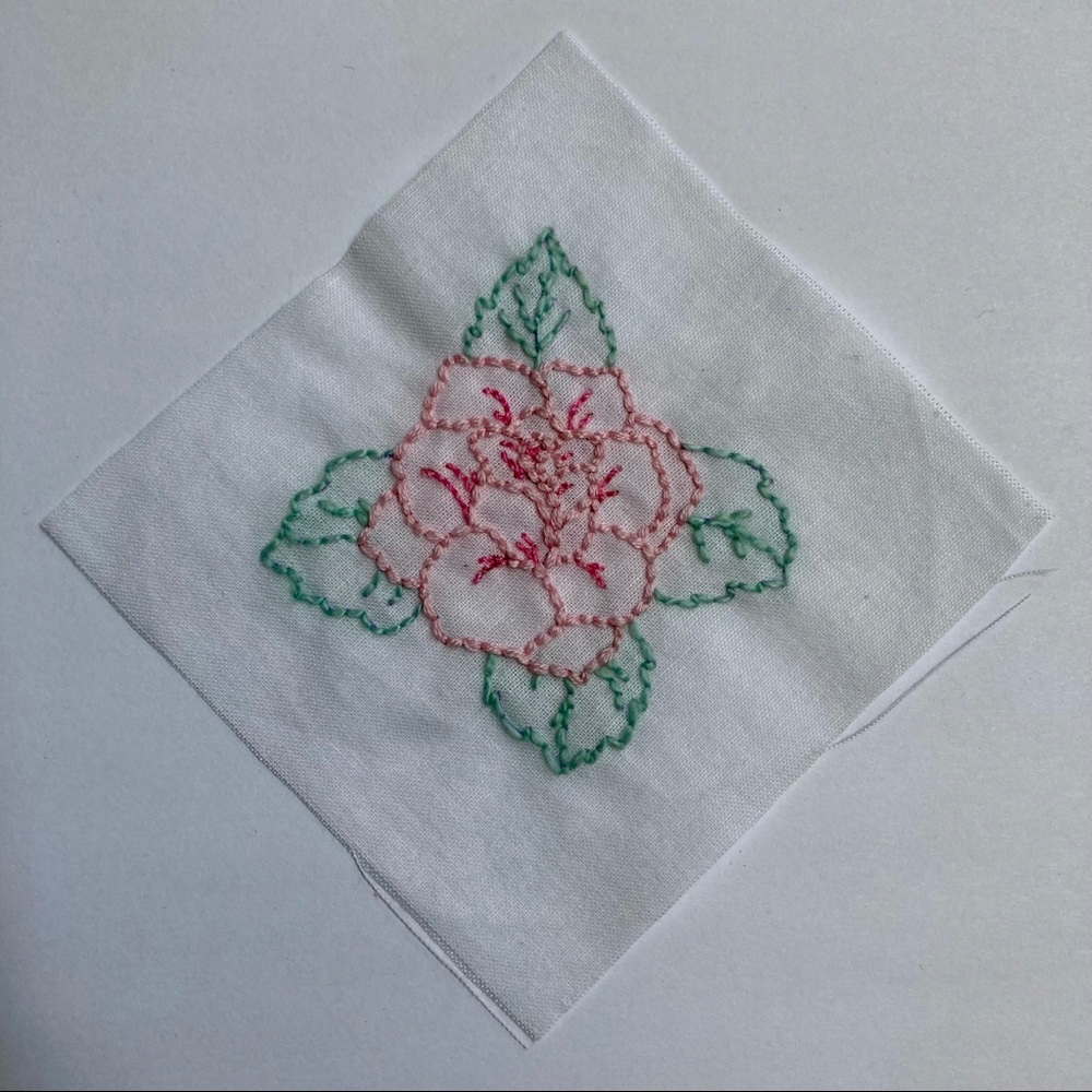 FREE w/ Purchase of $10+ HAND SEWN PINK ROSE PATCH